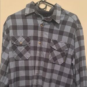 Levitate Blue Plaid Flannel Shirt